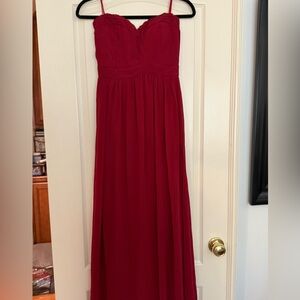 Windsor burgundy formal strapless dress size m